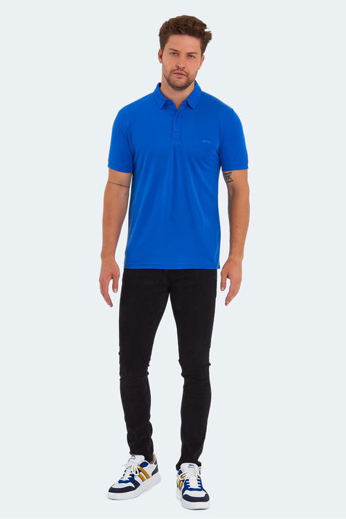 Slazenger KUGGA Erkek Saks Mavi Tişört