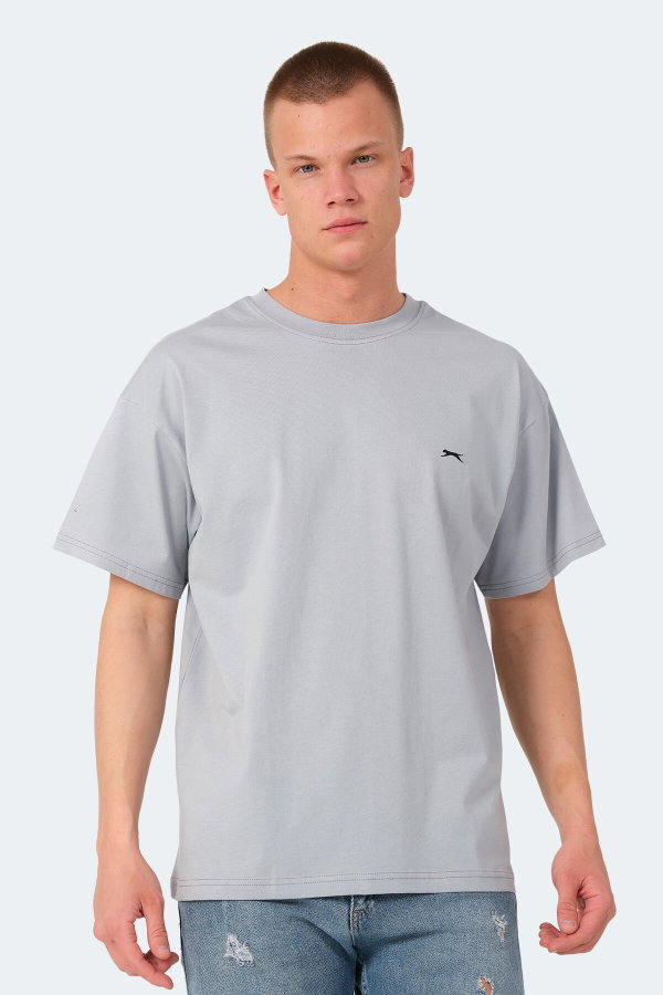 Slazenger KULANA 5 Lİ SET Erkek Yeşil - Koyu Gri - Kırmızı - Lacivert - Gri Tişört