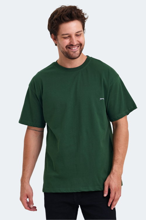 Slazenger KULANA 5 Lİ SET Erkek Yeşil - Koyu Gri - Kırmızı - Lacivert - Gri Tişört