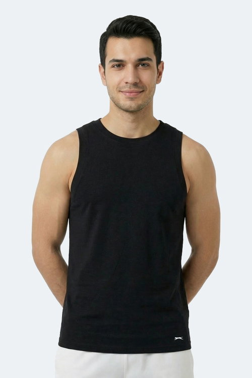 Slazenger KULAP 2 Lİ SET Erkek Beyaz - Siyah Tişört