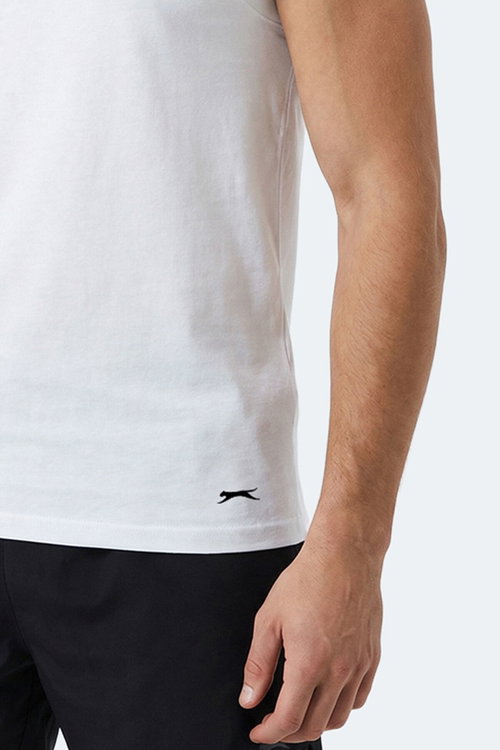 Slazenger KULAP Erkek Kolsuz Beyaz Tişört