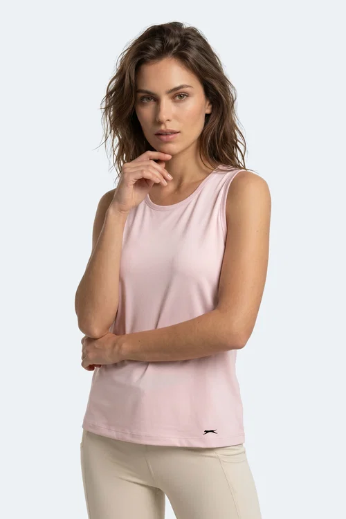 Slazenger KUNDE Kadın Kolsuz Açık Pembe Atlet