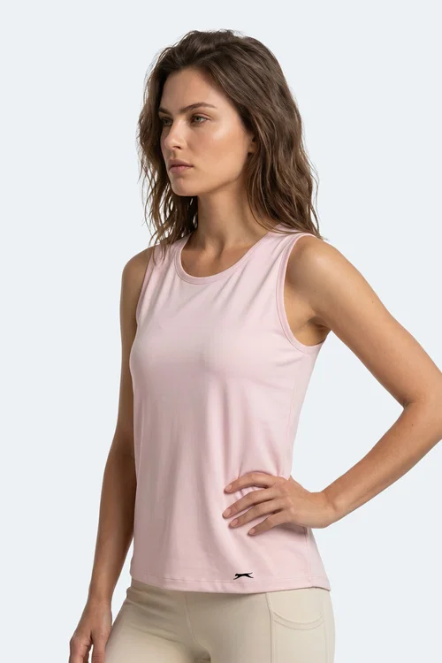 Slazenger KUNDE Kadın Kolsuz Açık Pembe Atlet
