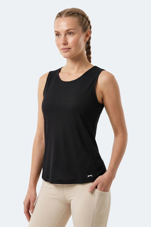 Slazenger KUNDE Kadın Kolsuz Siyah Atlet