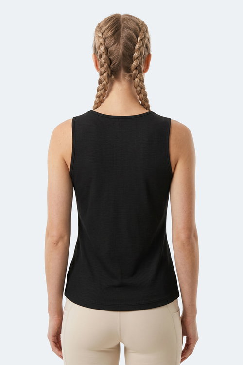 Slazenger KUNDE Kadın Kolsuz Siyah Atlet