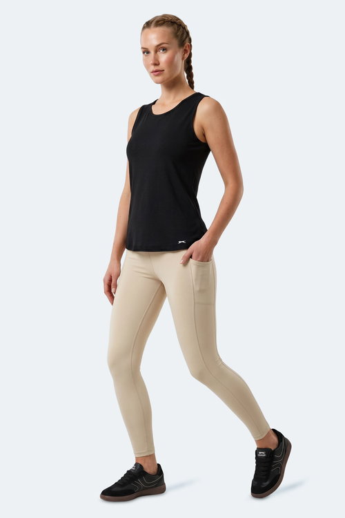 Slazenger KUNDE Kadın Kolsuz Siyah Atlet