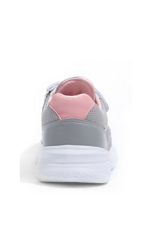 KUNTI Sneaker Kız Çocuk Ayakkabı Gri / Pembe
