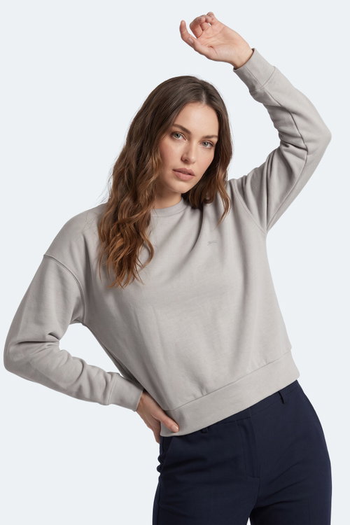 Slazenger KUNTO I Kadın Gri Sweatshırt