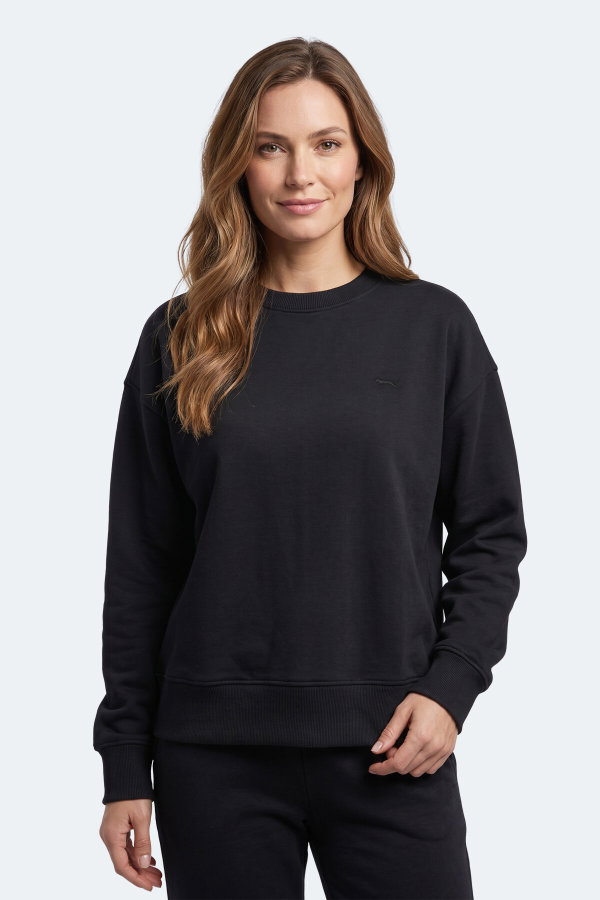 Slazenger KUNTO I Kadın Siyah Sweatshırt