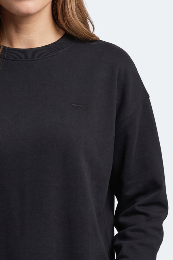 Slazenger KUNTO I Kadın Siyah Sweatshırt