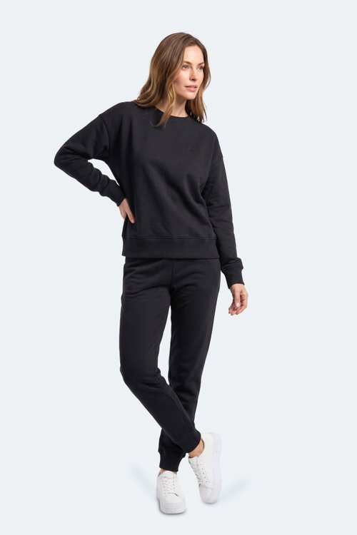 Slazenger KUNTO I Kadın Siyah Sweatshırt