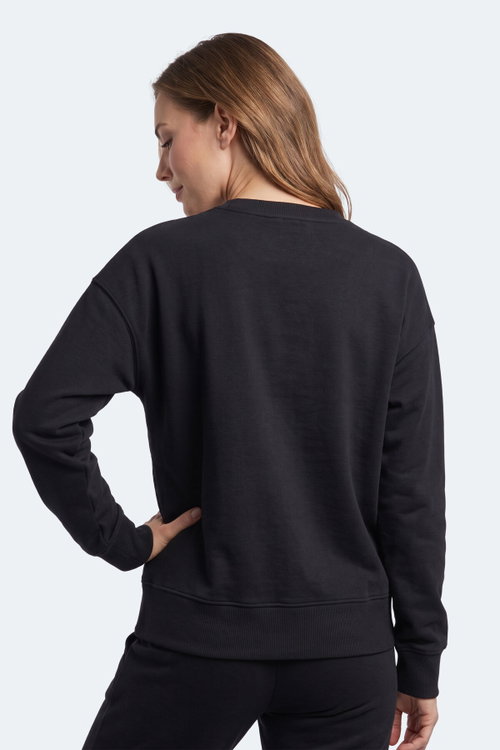Slazenger KUNTO I Kadın Siyah Sweatshırt
