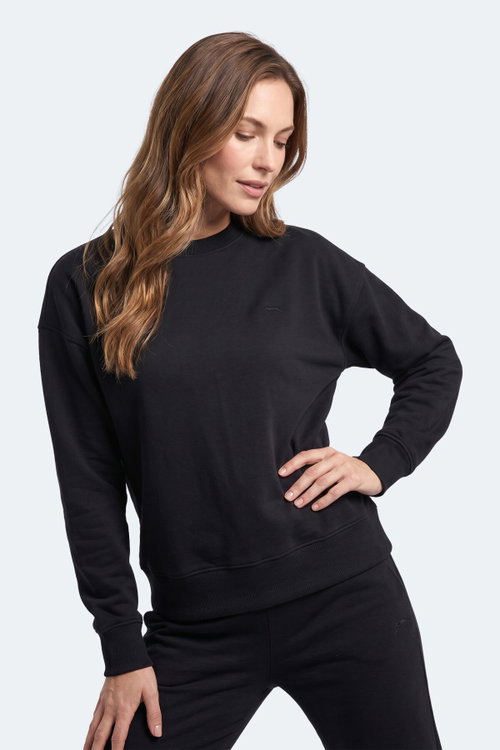 Slazenger KUNTO I Kadın Siyah Sweatshırt