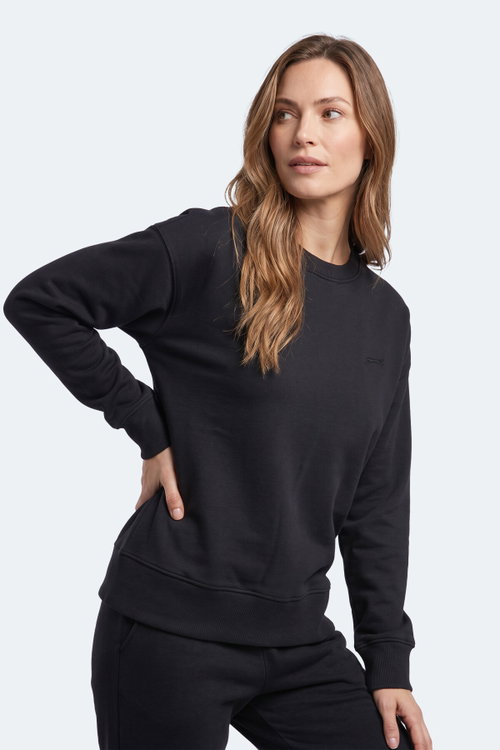Slazenger KUNTO I Kadın Siyah Sweatshırt