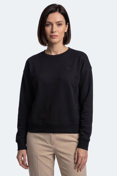 Slazenger KUNTO I Kadın Siyah Sweatshırt