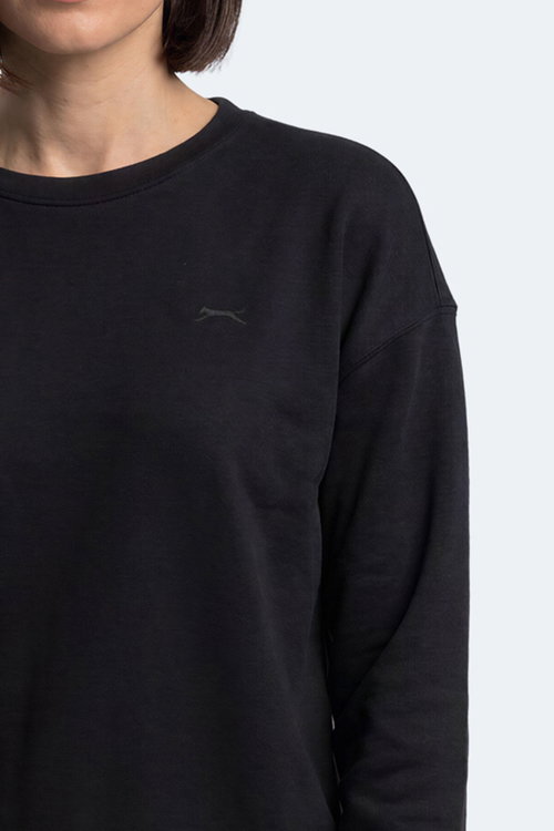Slazenger KUNTO I Kadın Siyah Sweatshırt