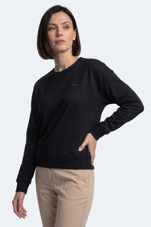 Slazenger KUNTO I Kadın Siyah Sweatshırt