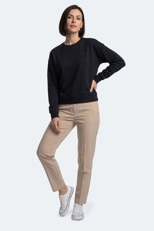 Slazenger KUNTO I Kadın Siyah Sweatshırt