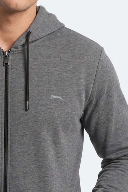 Slazenger KURTIS I Erkek Kapüşonlu Antrasit Sweatshırt