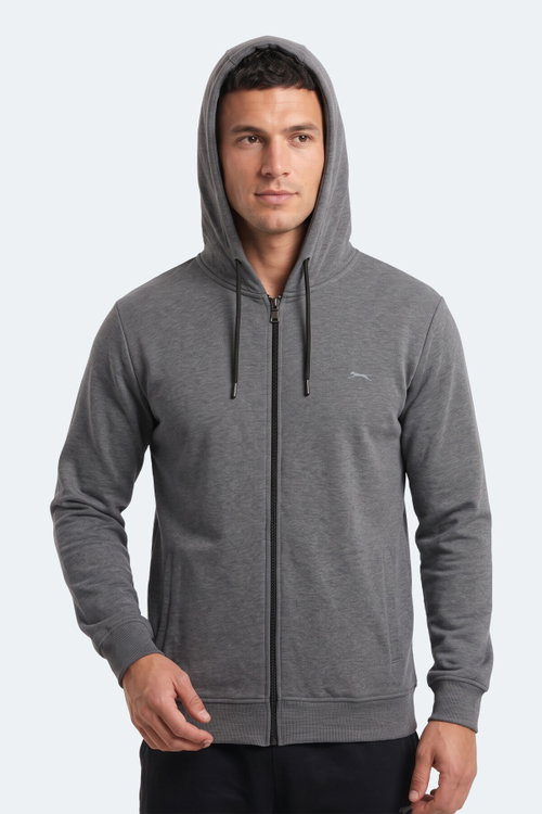 Slazenger KURTIS I Erkek Kapüşonlu Antrasit Sweatshırt