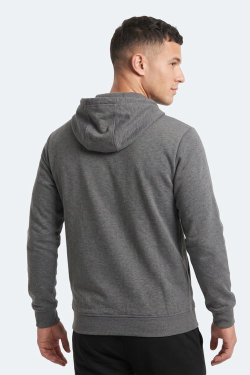 Slazenger KURTIS I Erkek Kapüşonlu Antrasit Sweatshırt