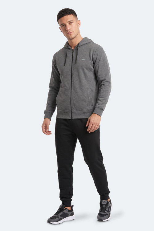 Slazenger KURTIS I Erkek Kapüşonlu Antrasit Sweatshırt