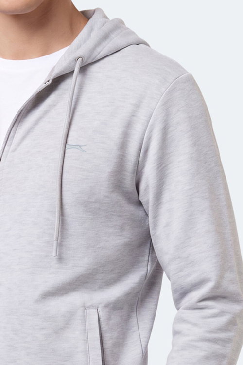 Slazenger KURTIS I Erkek Kapüşonlu Gri Sweatshırt