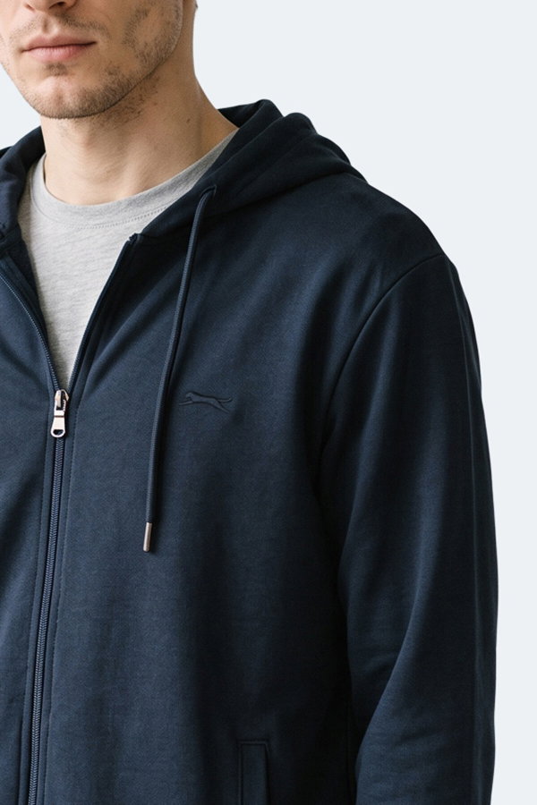 Slazenger KURTIS I Erkek Kapüşonlu Lacivert Sweatshırt