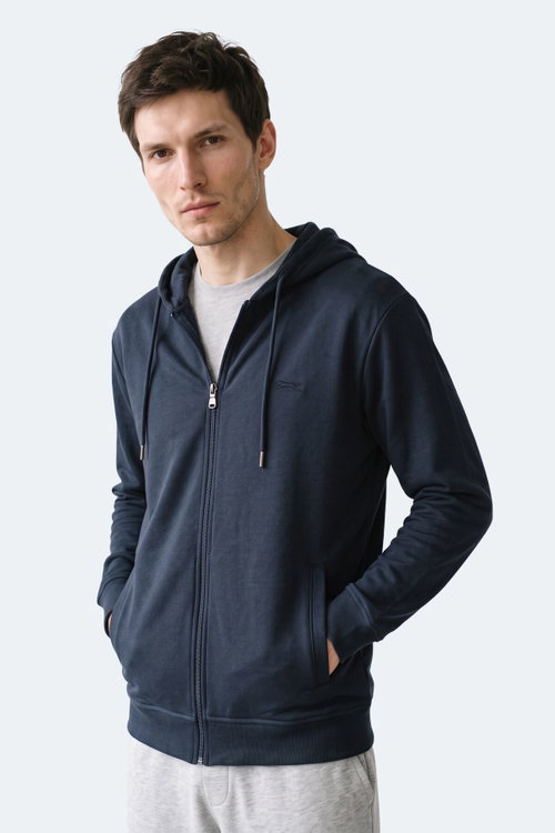 Slazenger KURTIS I Erkek Kapüşonlu Lacivert Sweatshırt