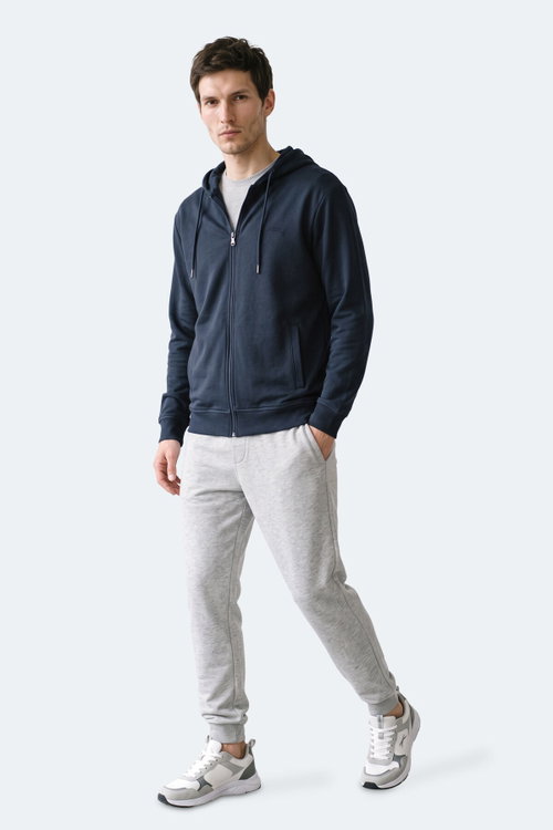 Slazenger KURTIS I Erkek Kapüşonlu Lacivert Sweatshırt