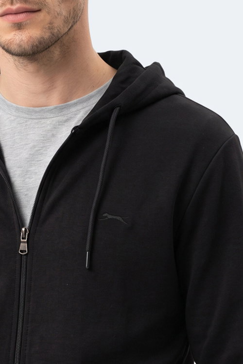Slazenger KURTIS I Erkek Kapüşonlu Siyah Sweatshırt