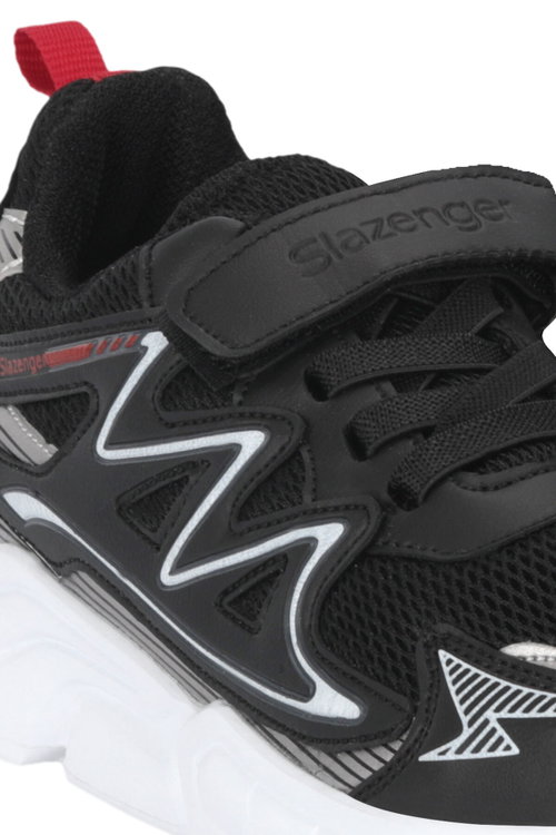 Slazenger KYRIE NEW F Erkek Çocuk Cırt Cırtlı Siyah / Kırmızı Günlük Spor Ayakkabısı