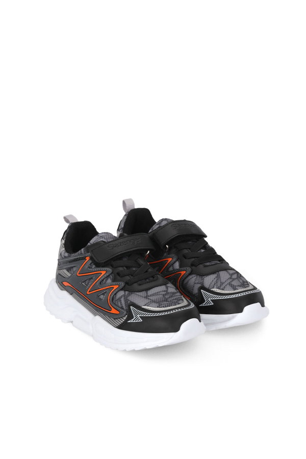 Slazenger KYRIE NEW P Unisex Çocuk Cırt Cırtlı Koyu Gri Günlük Spor Ayakkabısı