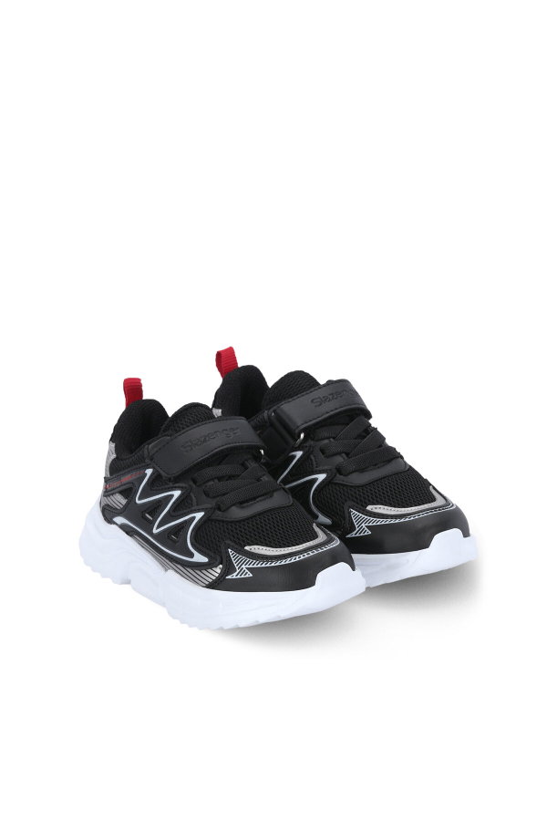 Slazenger KYRIE NEW P Unisex Çocuk Cırt Cırtlı Siyah / Kırmızı Günlük Spor Ayakkabısı