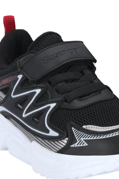 Slazenger KYRIE NEW P Unisex Çocuk Cırt Cırtlı Siyah / Kırmızı Günlük Spor Ayakkabısı