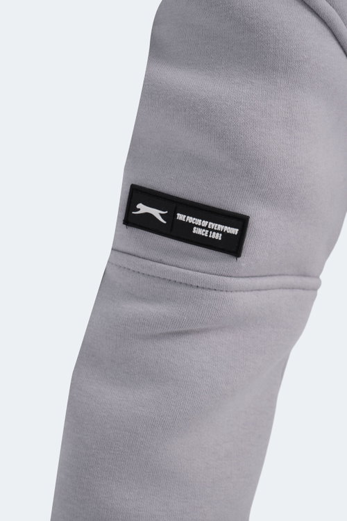 Slazenger LAMYA 2 li Set Erkek Çocuk Fermuar Cepli Taş Gri - Mavi Eşofman Altı