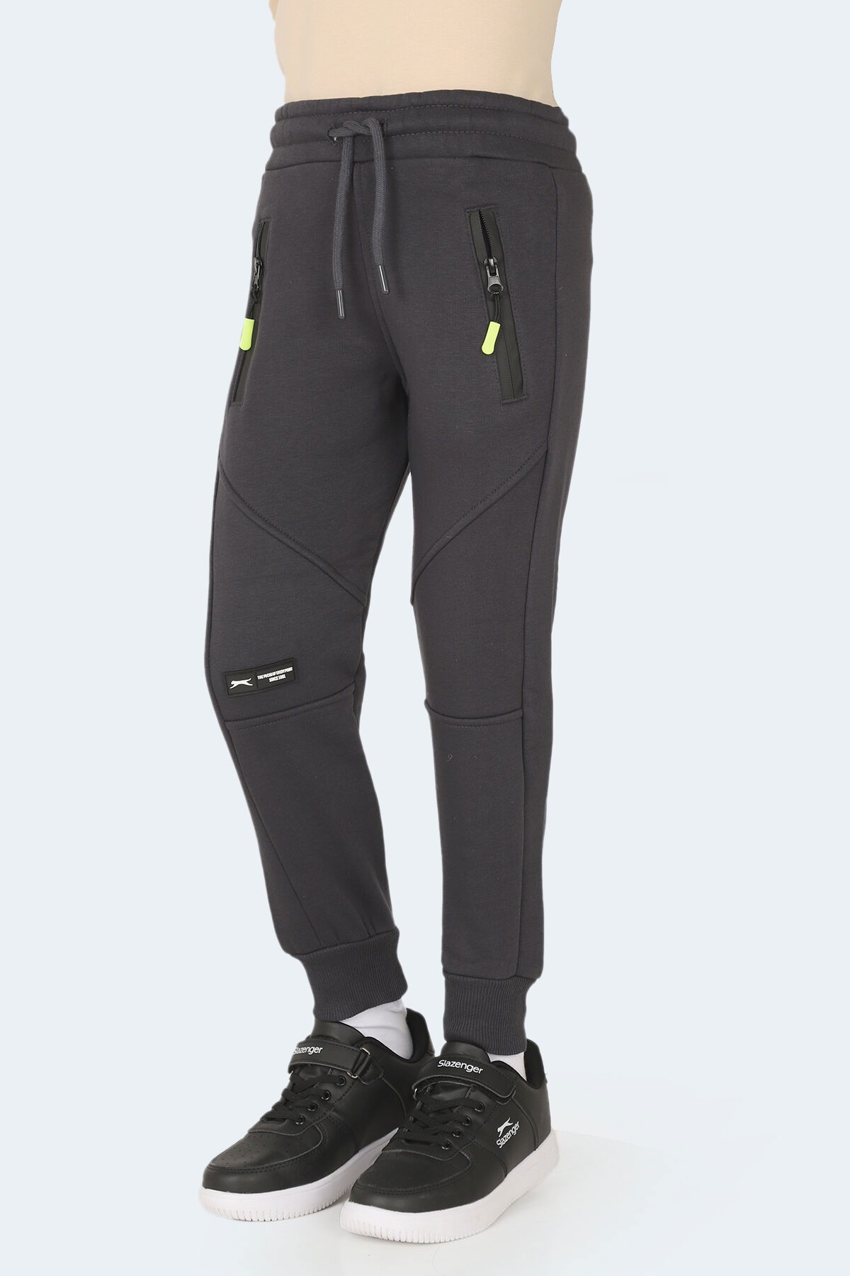 Slazenger LAMYA 2 li Set Unisex Çocuk Haki - Koyu Gri Eşofman Altı - Thumbnail