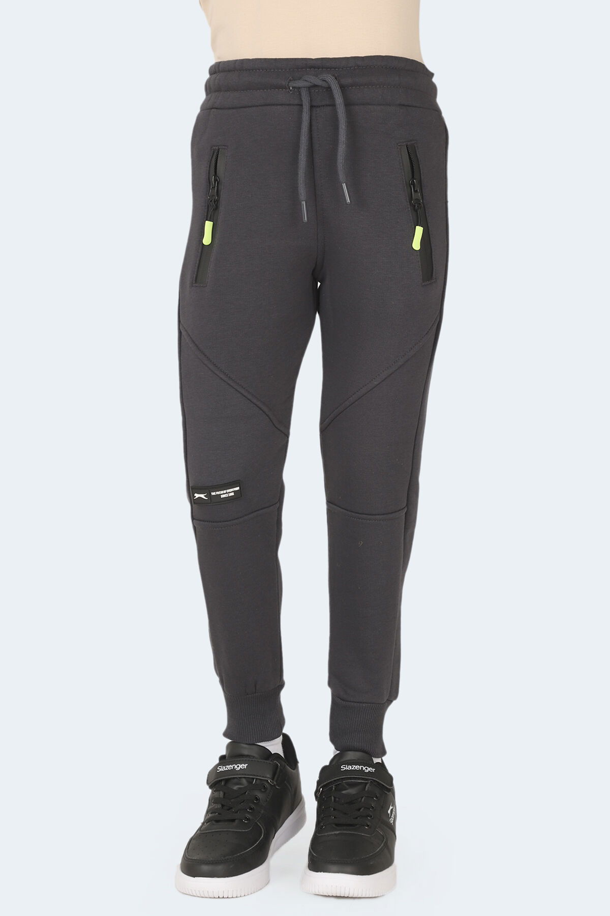 Slazenger LAMYA 2 li Set Unisex Çocuk Haki - Koyu Gri Eşofman Altı - Thumbnail
