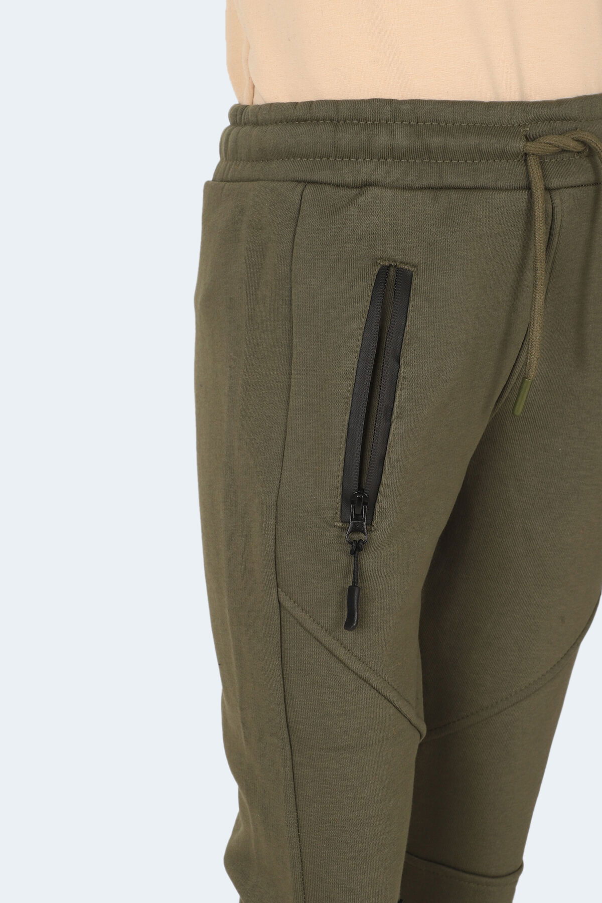 Slazenger LAMYA 2 li Set Unisex Çocuk Haki - Koyu Gri Eşofman Altı - Thumbnail