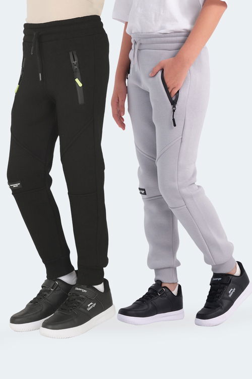 Slazenger LAMYA 2 li Set Unisex Çocuk Siyah -Taş Gri Eşofman Altı Slazenger LAMYA 2 li Set Unisex Çocuk Siyah -Taş Gri Eşofman Altı