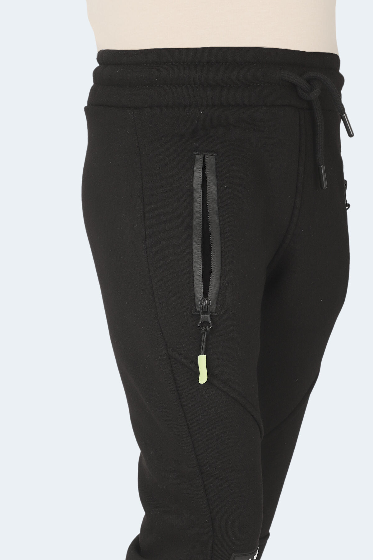 Slazenger LAMYA 2 li Set Unisex Çocuk Siyah -Taş Gri Eşofman Altı - Thumbnail