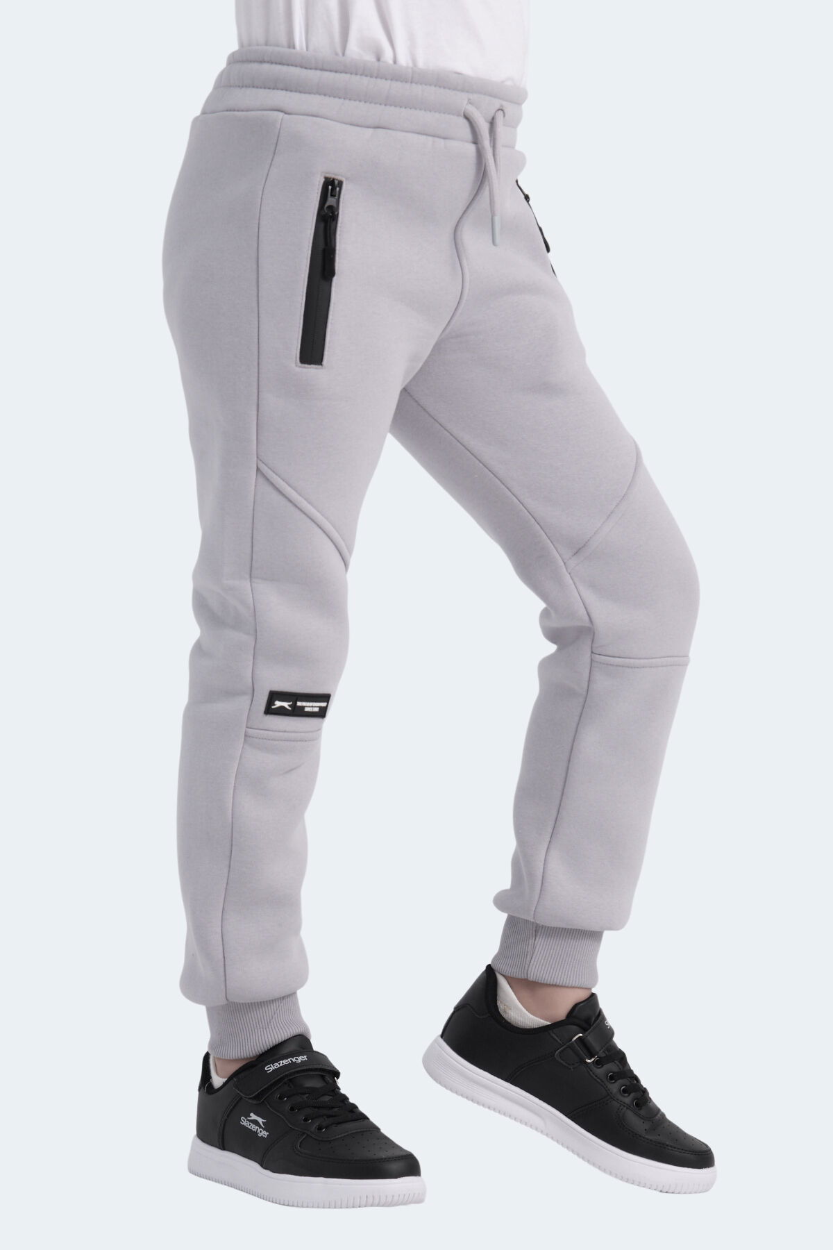 Slazenger LAMYA 2 li Set Unisex Çocuk Siyah -Taş Gri Eşofman Altı - Thumbnail