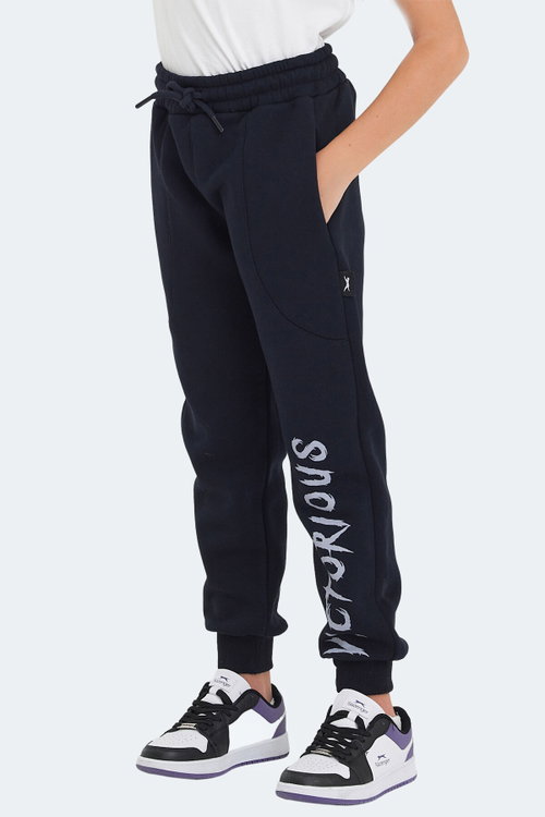 Slazenger LANEY 2 Lİ SET Erkek Çocuk Cepli Lacivert - Taş Gri Eşofman Altı