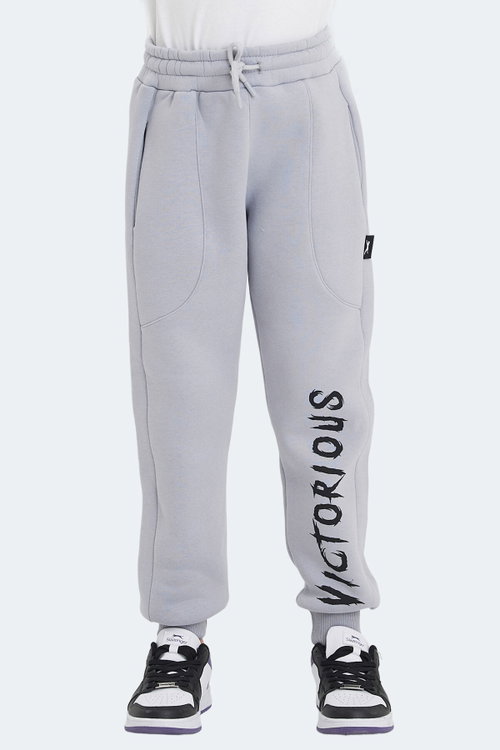 Slazenger LANEY 2 Lİ SET Erkek Çocuk Cepli Lacivert - Taş Gri Eşofman Altı