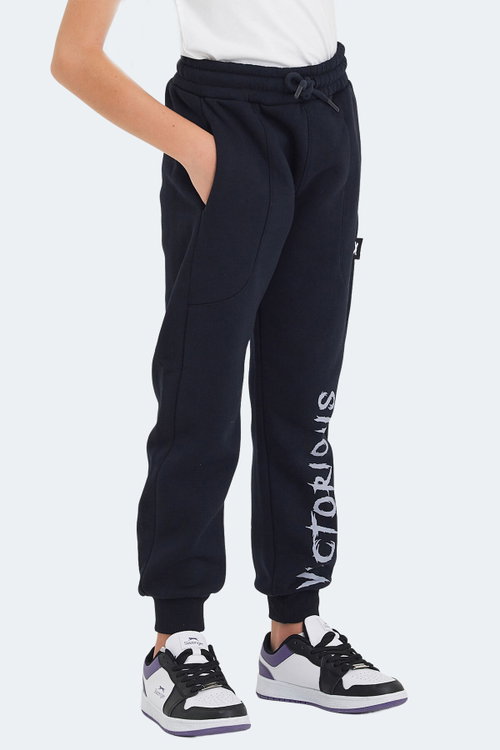Slazenger LANEY 2 Lİ SET Erkek Çocuk Cepli Lacivert - Taş Gri Eşofman Altı