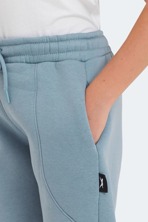 Slazenger LANEY 2 Lİ SET Erkek Çocuk Cepli Koyu Gri - Mavi Eşofman Altı