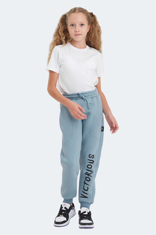 Slazenger LANEY 2 Lİ SET Erkek Çocuk Cepli Koyu Gri - Mavi Eşofman Altı