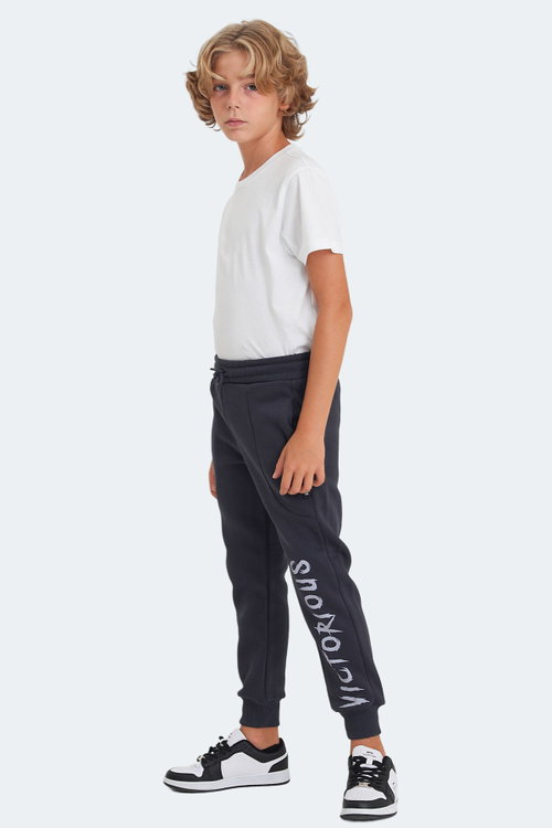 Slazenger LANEY 2 Lİ SET Erkek Çocuk Cepli Koyu Gri - Mavi Eşofman Altı