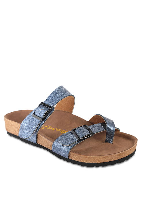 Slazenger LARA Kadın Parmak Arası Mavi Sim Terlik