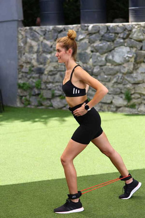 Slazenger Lateral Resistor Ankle Strap Medium Unisex Siyah / Kırmızı Pilates Aksesuarları